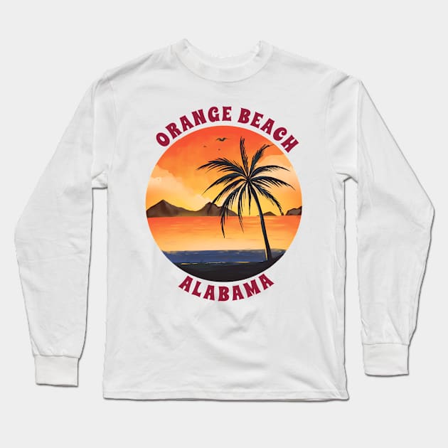 Orange Beach Long Sleeve T-Shirt by Alea's